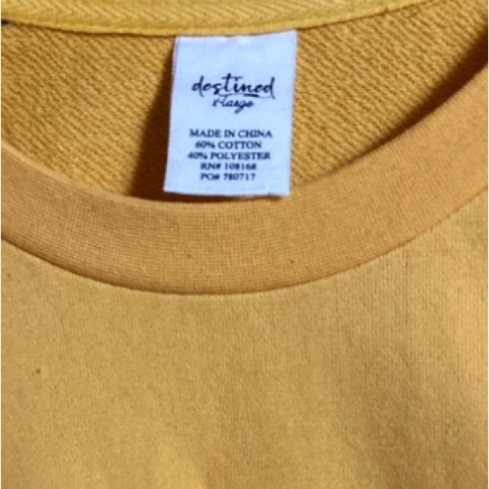 Xlarge Gold Cropped Sweatshirt - Picture 4 of 4